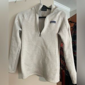 Patagonia better sweater quarter 1/4 zip oyster small
